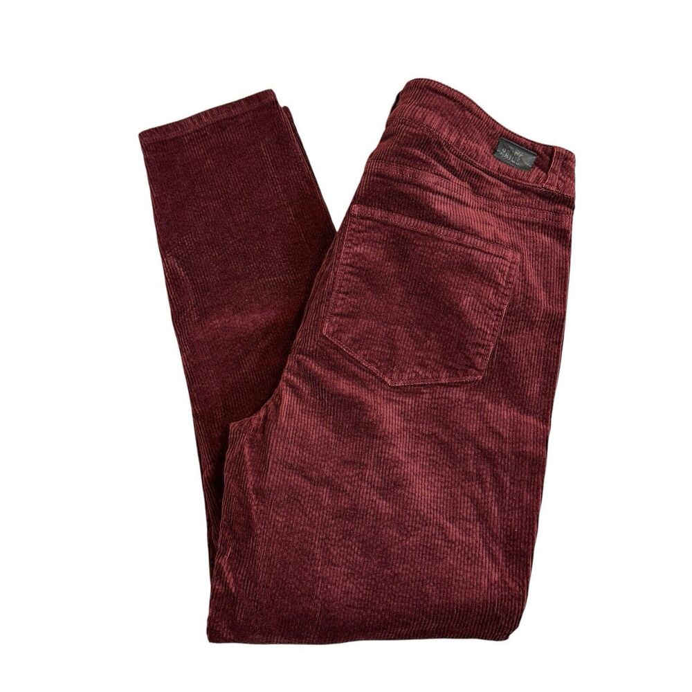 Paige Anthropologie Pants Women’s Size 31 Hoxton Ankle Burgundy Red Corduroy
